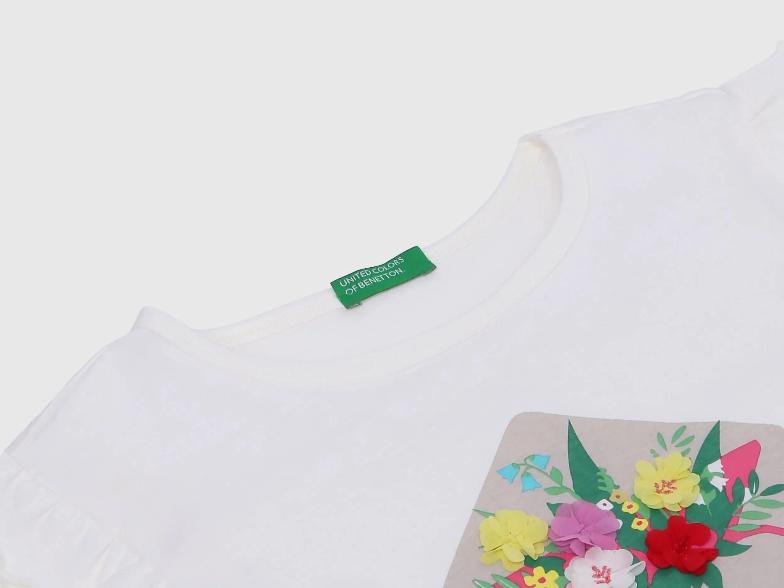 Regular-Fit Crew Neck Printed Top
