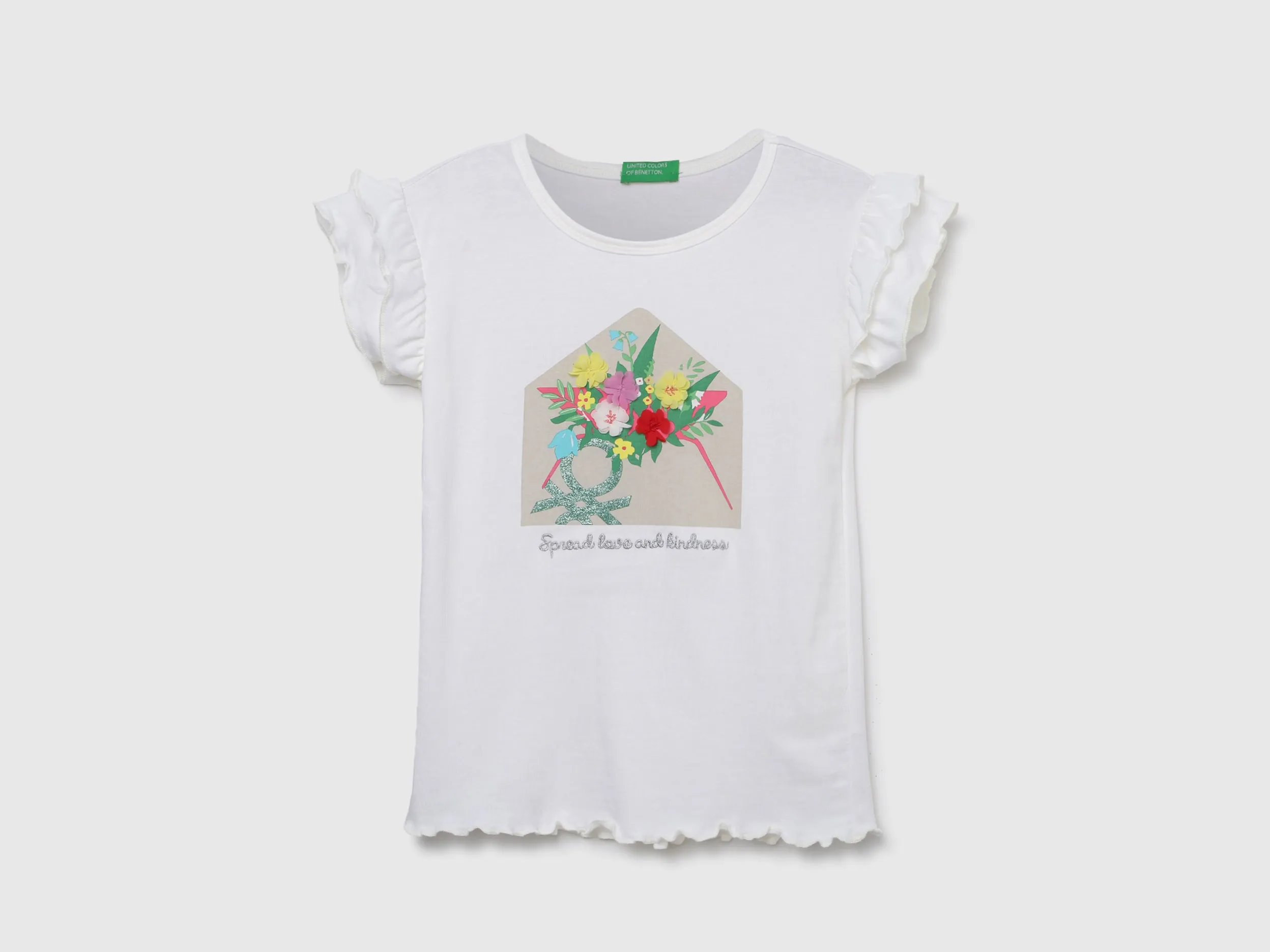 Regular-Fit Crew Neck Printed Top