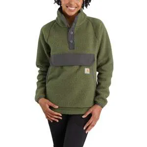 Relaxed fit fleece pullover - Basil Heather