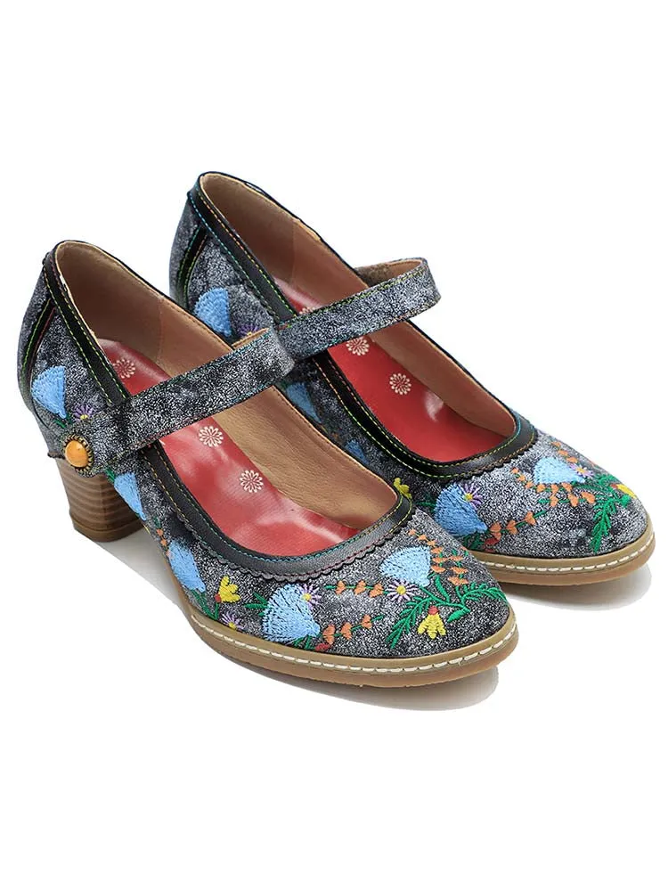 Retro Hand-Painted Artisan Elegant Shoes