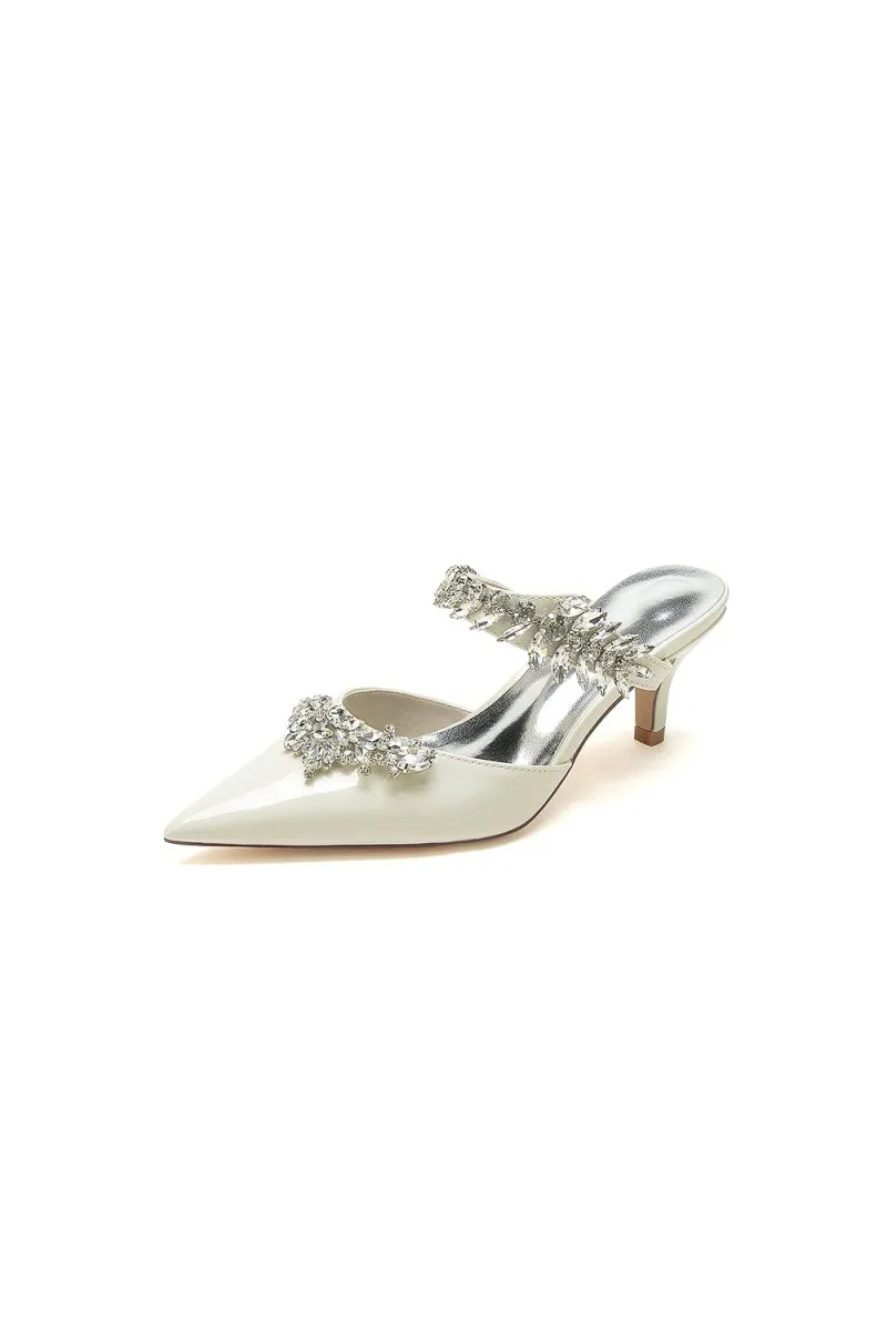 Rhinestone Pointed Toe Wedding Stiletto Heels