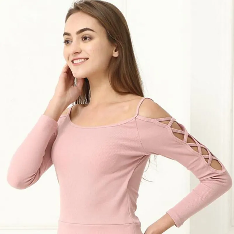 Ribbed Off Shoulder Yoga Top