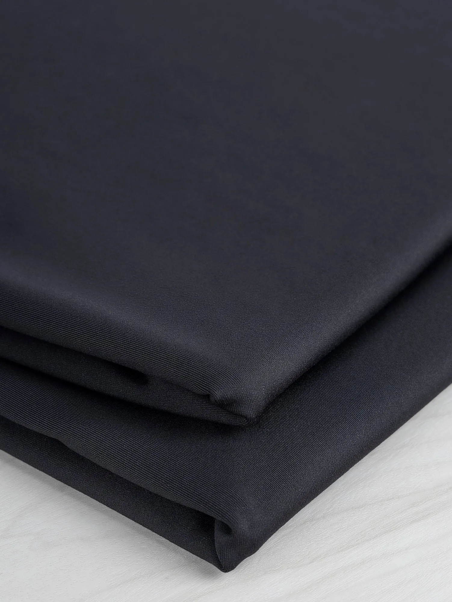 rPET Wicking Interlock Knit Deadstock - Black