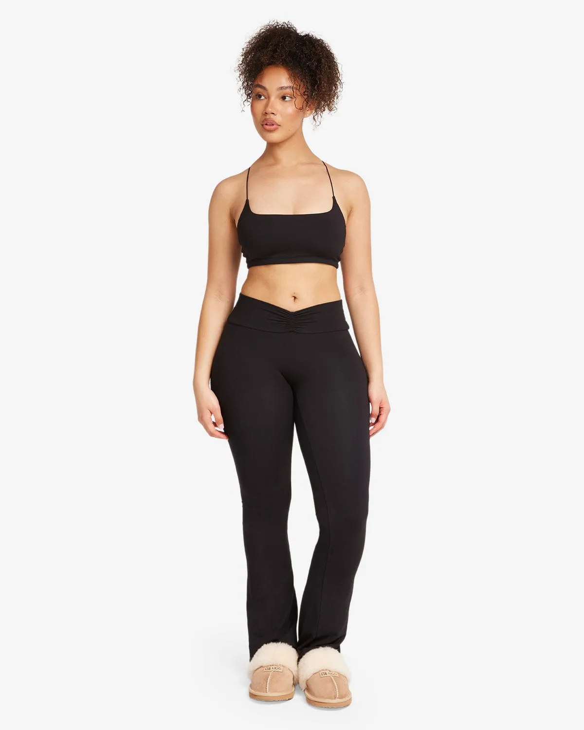 Ruched Yoga Pant | Black