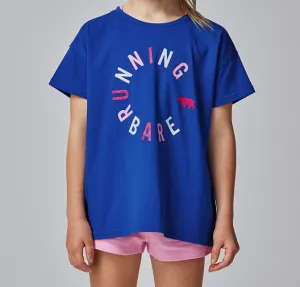 Running Bare Kids Kick Off Box Tee - Electric