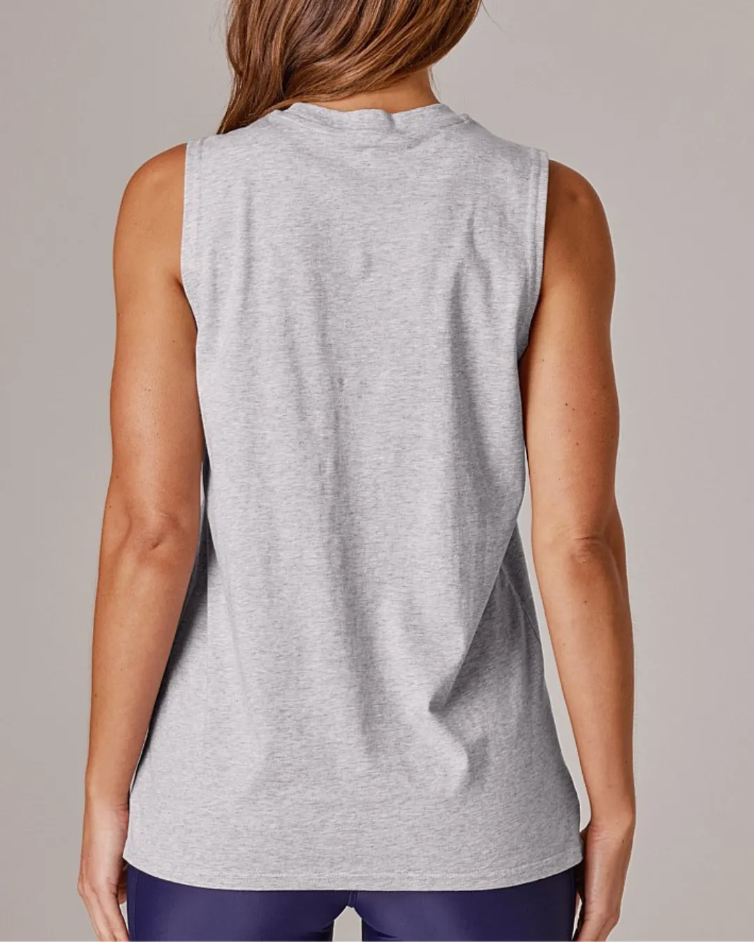 Running Bare Totem 5.0 Muscle Tank | Silver Marle | Final Sale