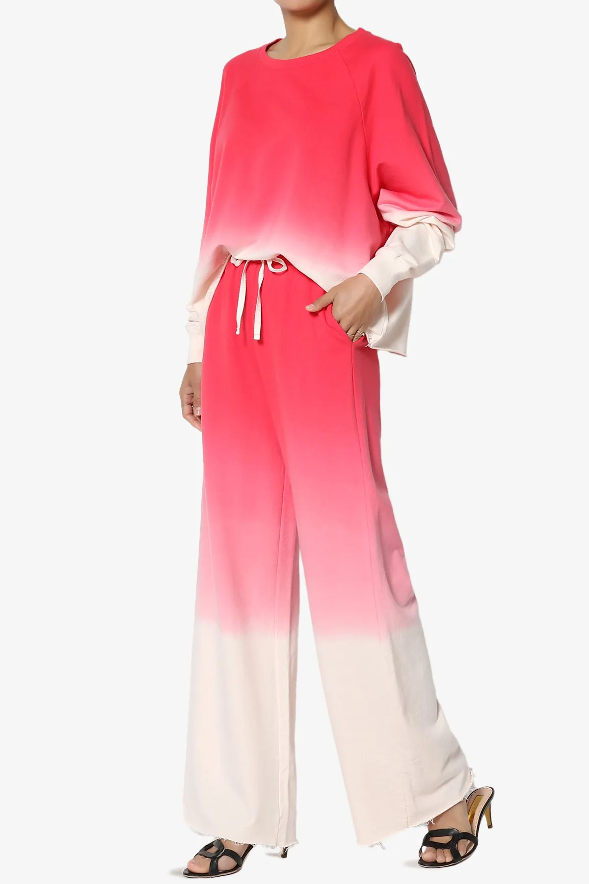 Sarge Dip Dye Raglan Sleeve Top & Lounge Pants SET