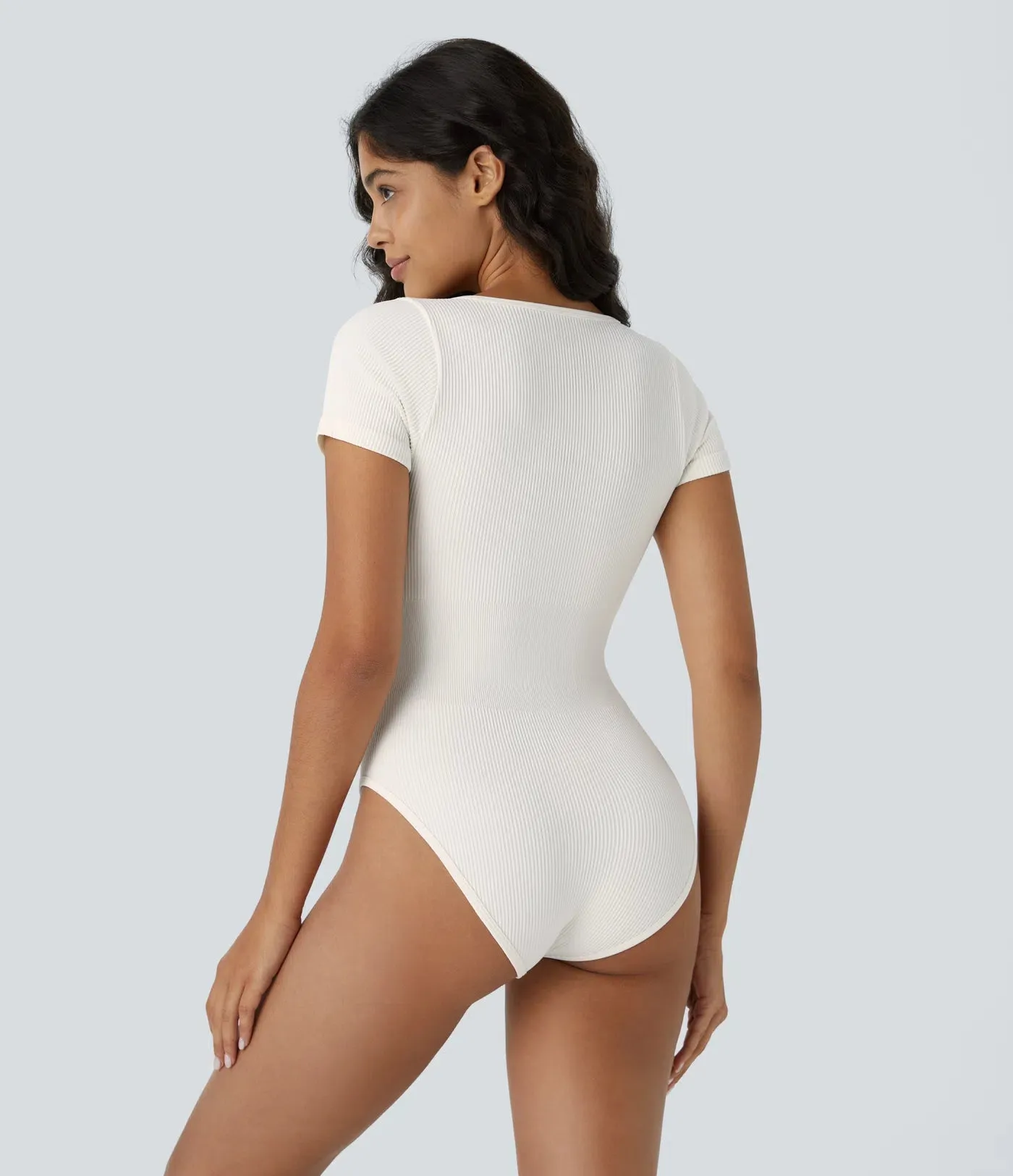 Seamless Flow Square Neck Bodysuit | Short Sleeve & Smooth Fit