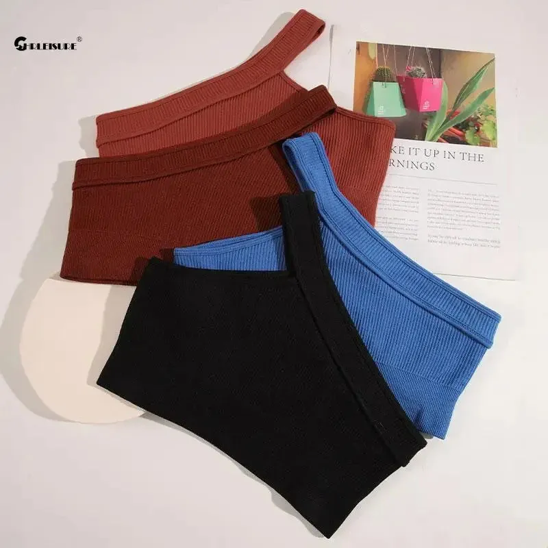 Seamless Slim Crop Top Vest with Chest Pad Activewear & Gym Clothes