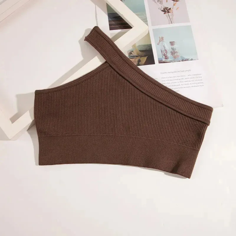 Seamless Slim Crop Top Vest with Chest Pad Activewear & Gym Clothes