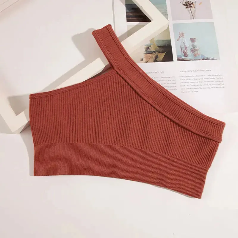 Seamless Slim Crop Top Vest with Chest Pad Activewear & Gym Clothes