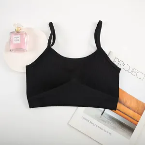 Seamless Slim Crop Top Vest with Chest Pad Activewear & Gym Clothes