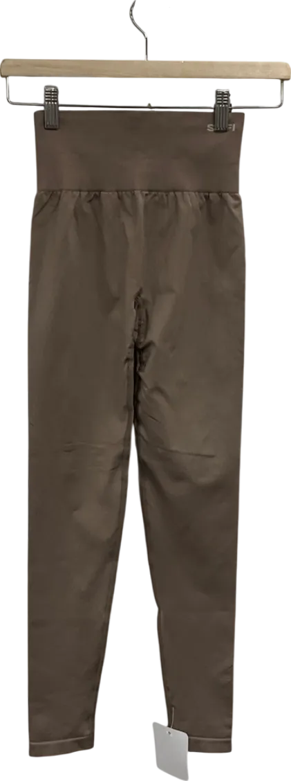 sefi Brown Timeless Leggings 7/8 - Taupe Gray UK XS