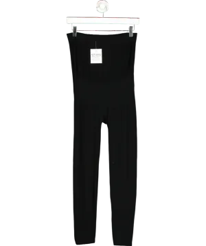 Seraphine Black Bamboo Over Bump Maternity Leggings UK L