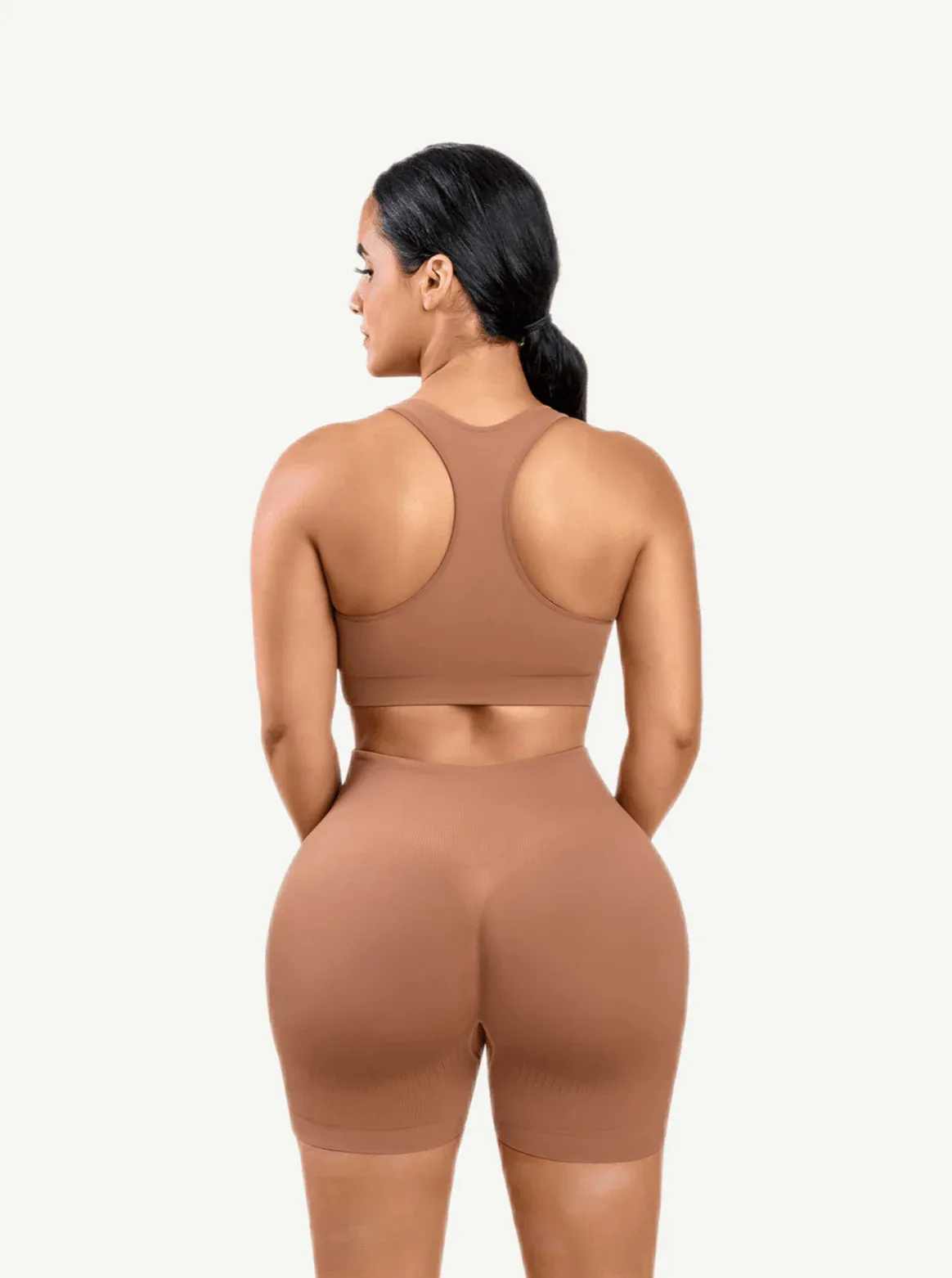 Sexy V Neck Seamless Sculpting Sports Top