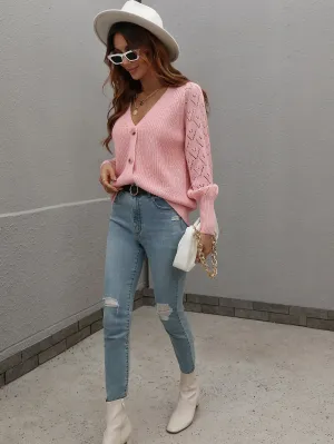 Shantall Knit Cardigan - Pink