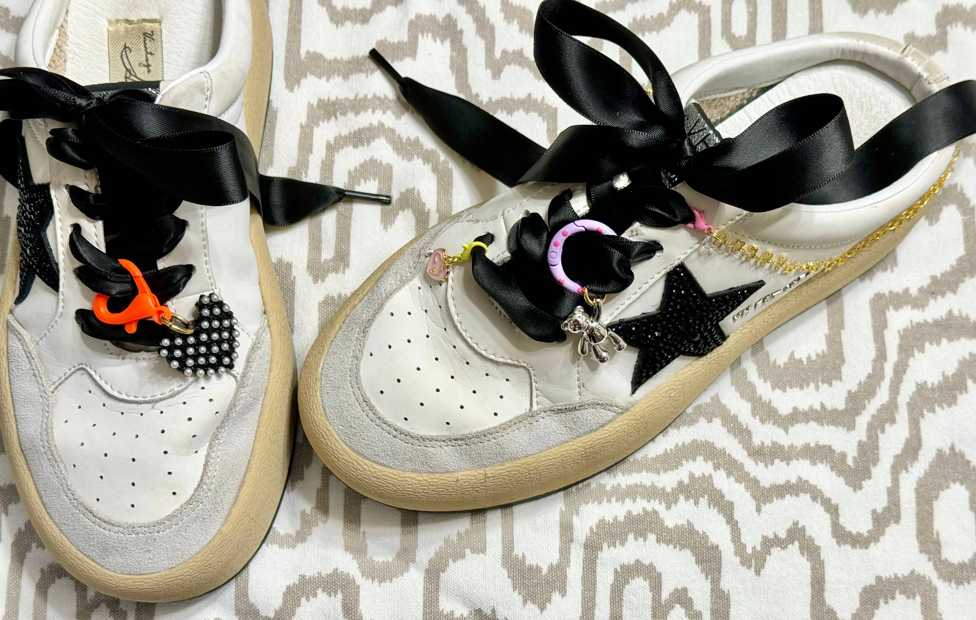 Shoe Charms Trendy Sneaker Jewels Shoelaces & Charms Set