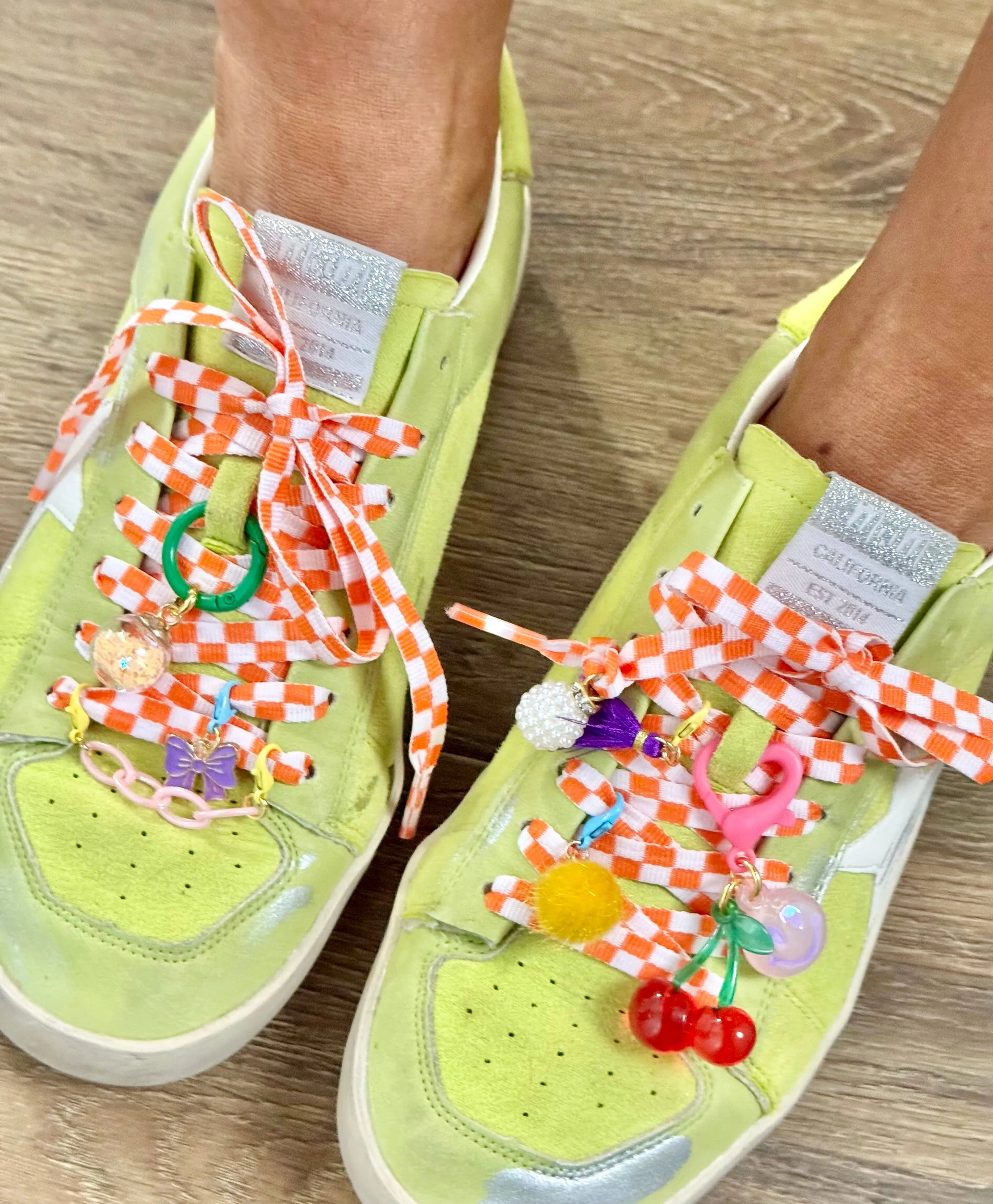 Shoe Charms Trendy Sneaker Jewels Shoelaces & Charms Set