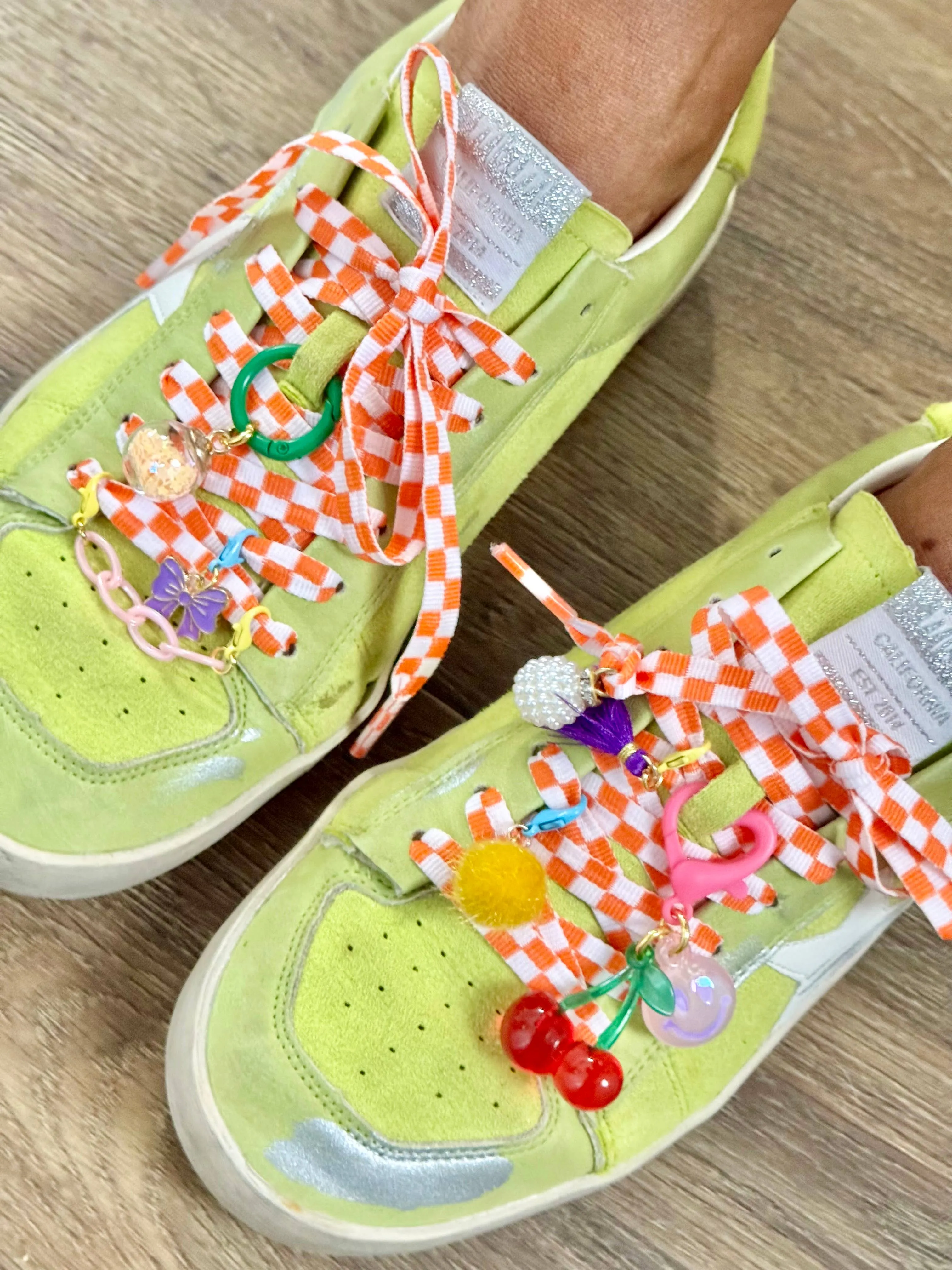 Shoe Charms Trendy Sneaker Jewels Shoelaces & Charms Set
