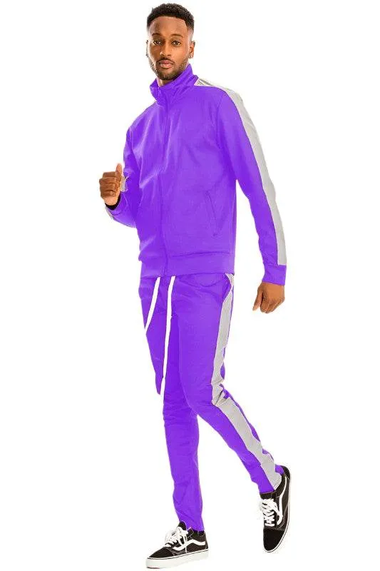 Single Stripe Solid Track Suit
