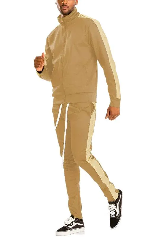 Single Stripe Solid Track Suit