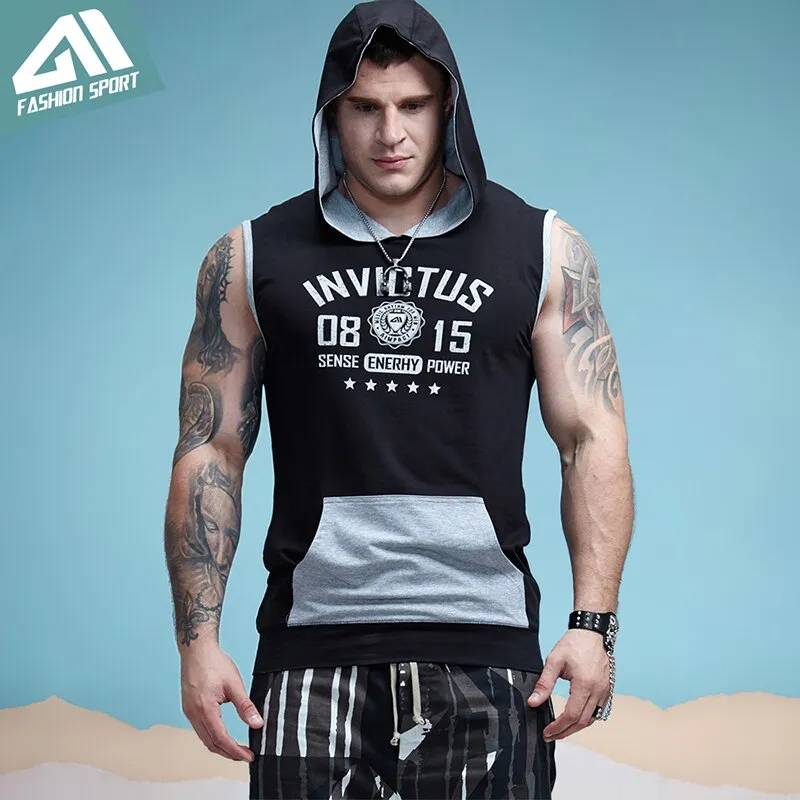 SLEEVELESS HOODIE "INVICTUS"