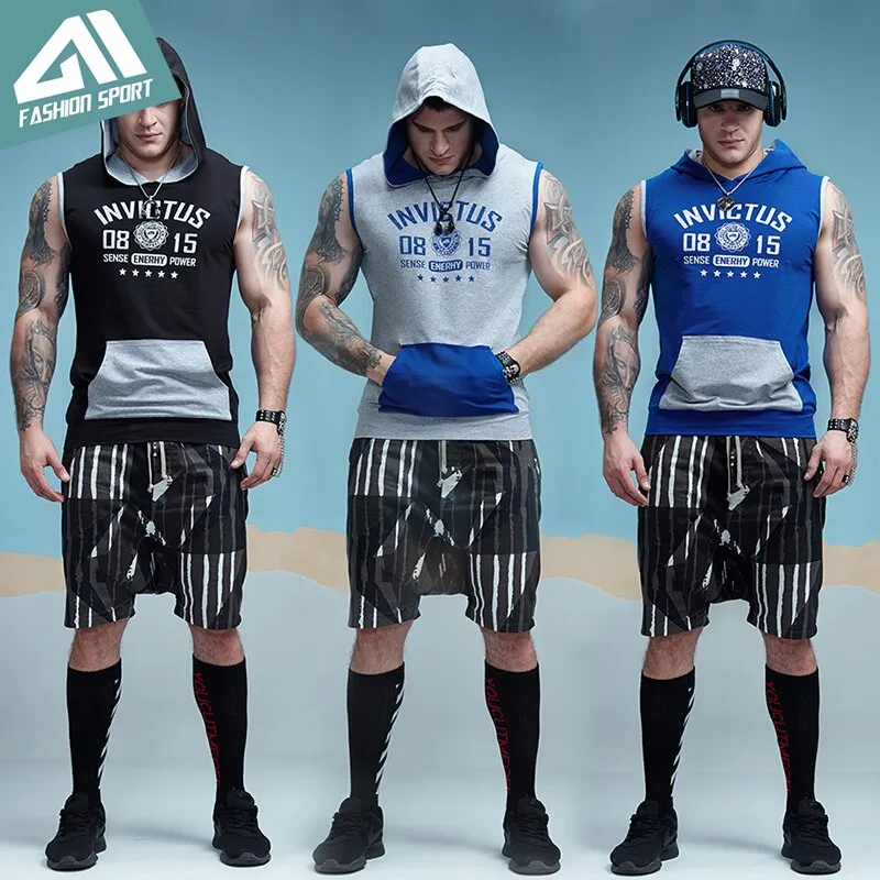 SLEEVELESS HOODIE "INVICTUS"