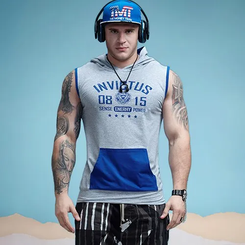 SLEEVELESS HOODIE "INVICTUS"