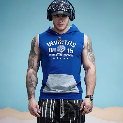 SLEEVELESS HOODIE "INVICTUS"