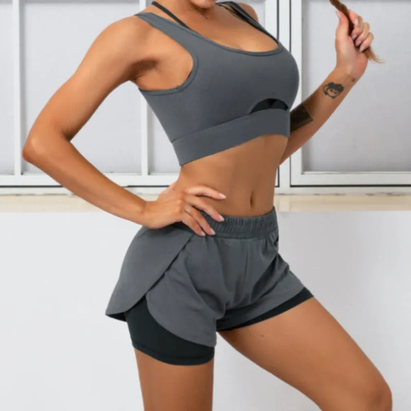 Sleeveless Layered Workout Top
