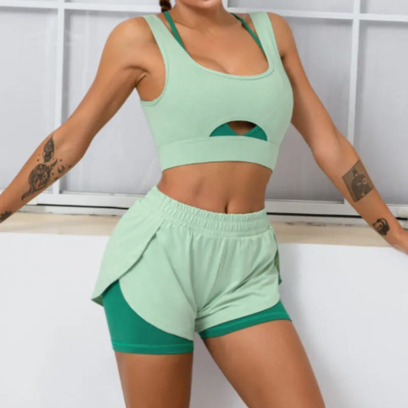 Sleeveless Layered Workout Top
