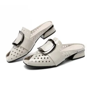 Slippers Shoes Women Low Heels Large Size