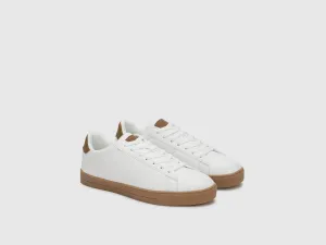 Solid Pattern Lace-Up Sneakers