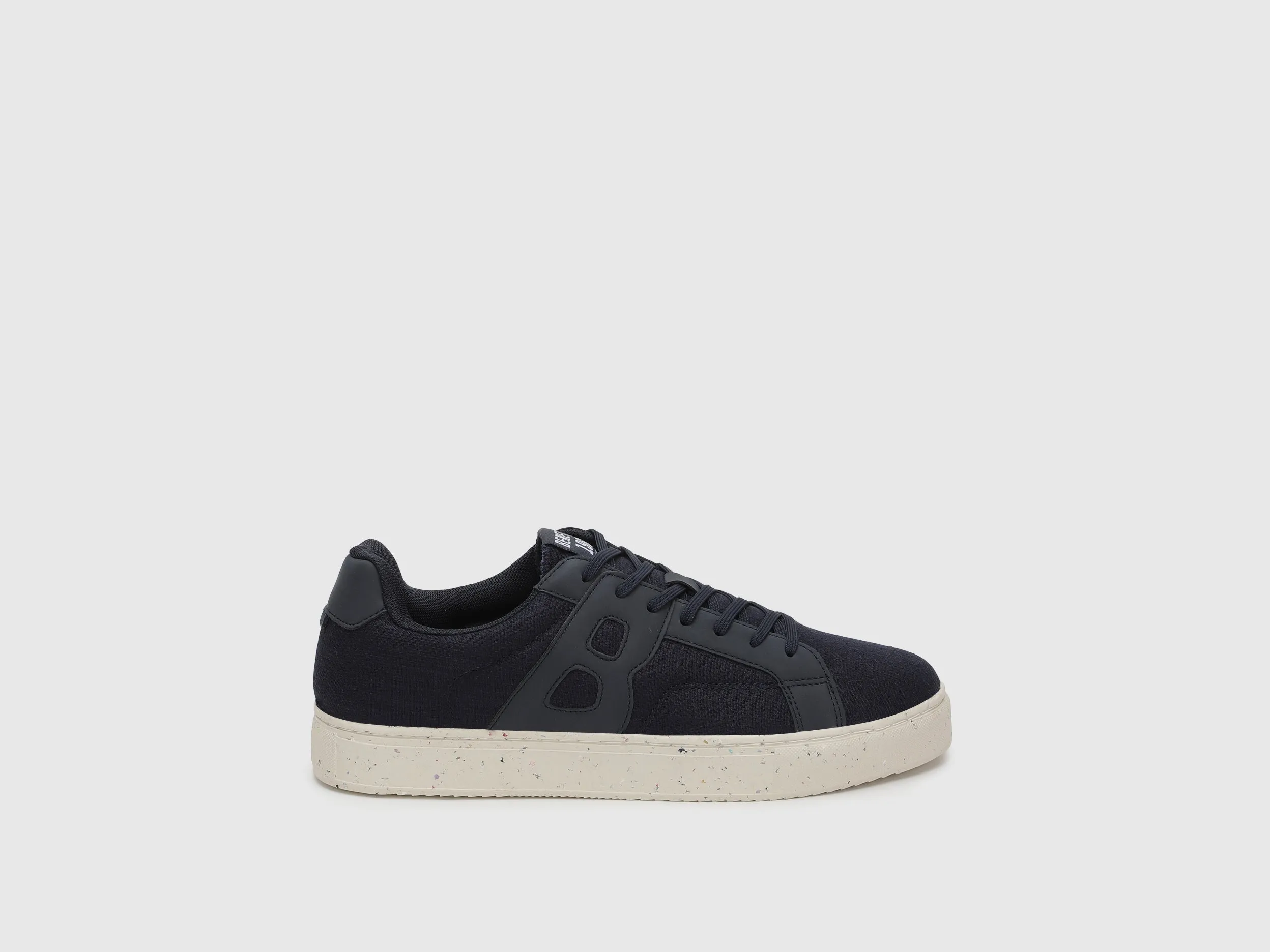 Solid Pattern Lace-Up Sneakers