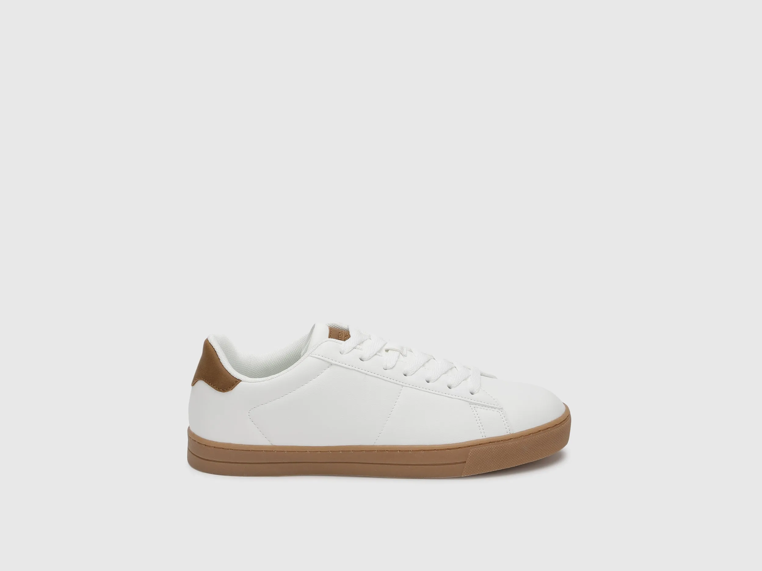 Solid Pattern Lace-Up Sneakers