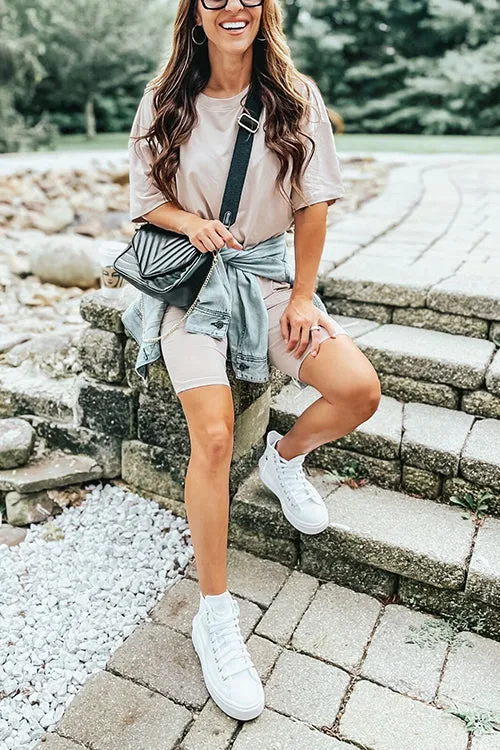 Solid Short Sleeve Short Set