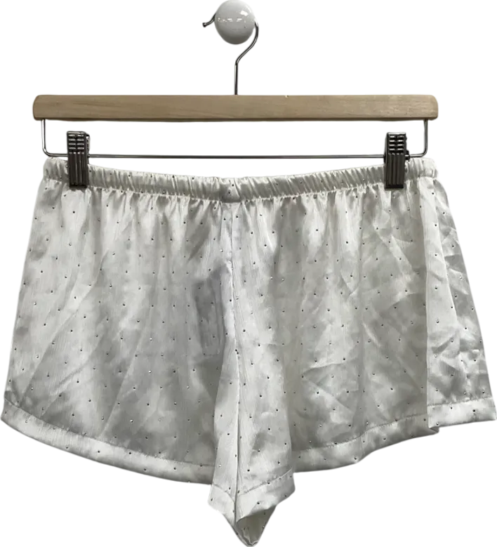 South Beach White Jasmin X Sb La Cala Embellished Shorts UK 10