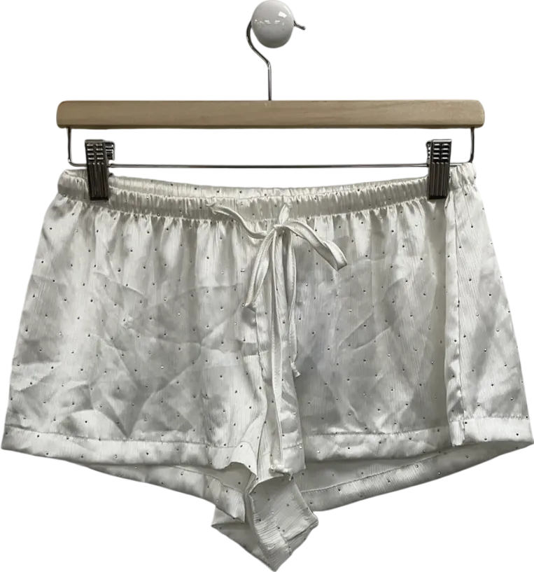South Beach White Jasmin X Sb La Cala Embellished Shorts UK 10