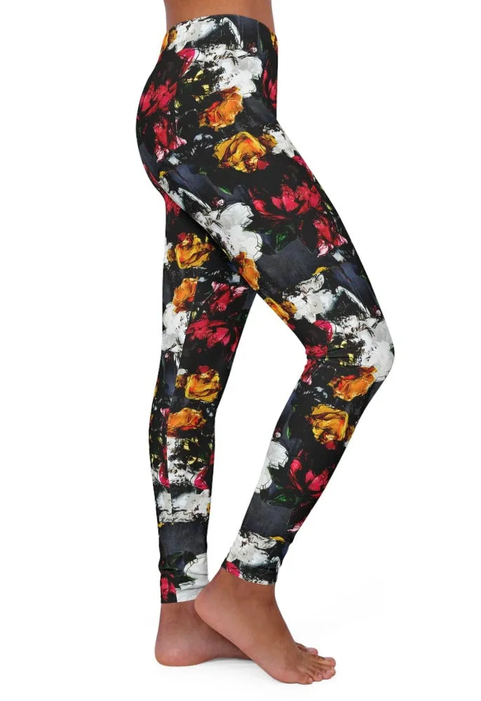 Speckled Floral Spandex Leggings