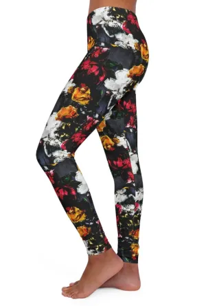 Speckled Floral Spandex Leggings