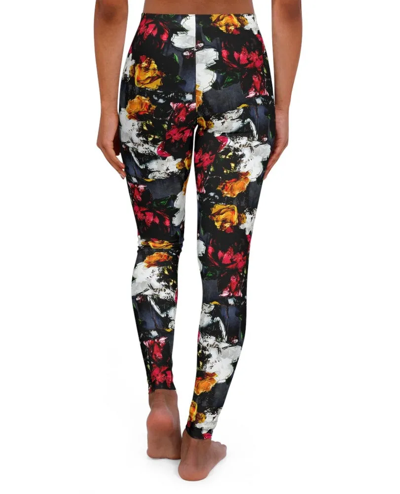 Speckled Floral Spandex Leggings