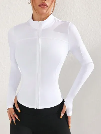 Sport Gameset Workout Jacket – Zip-Up, Stand Collar & Thumb Holes