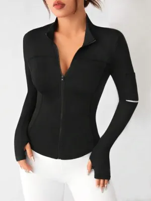 Sport Gameset Workout Jacket – Zip-Up, Stand Collar & Thumb Holes
