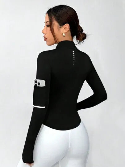 Sport Gameset Workout Jacket – Zip-Up, Stand Collar & Thumb Holes