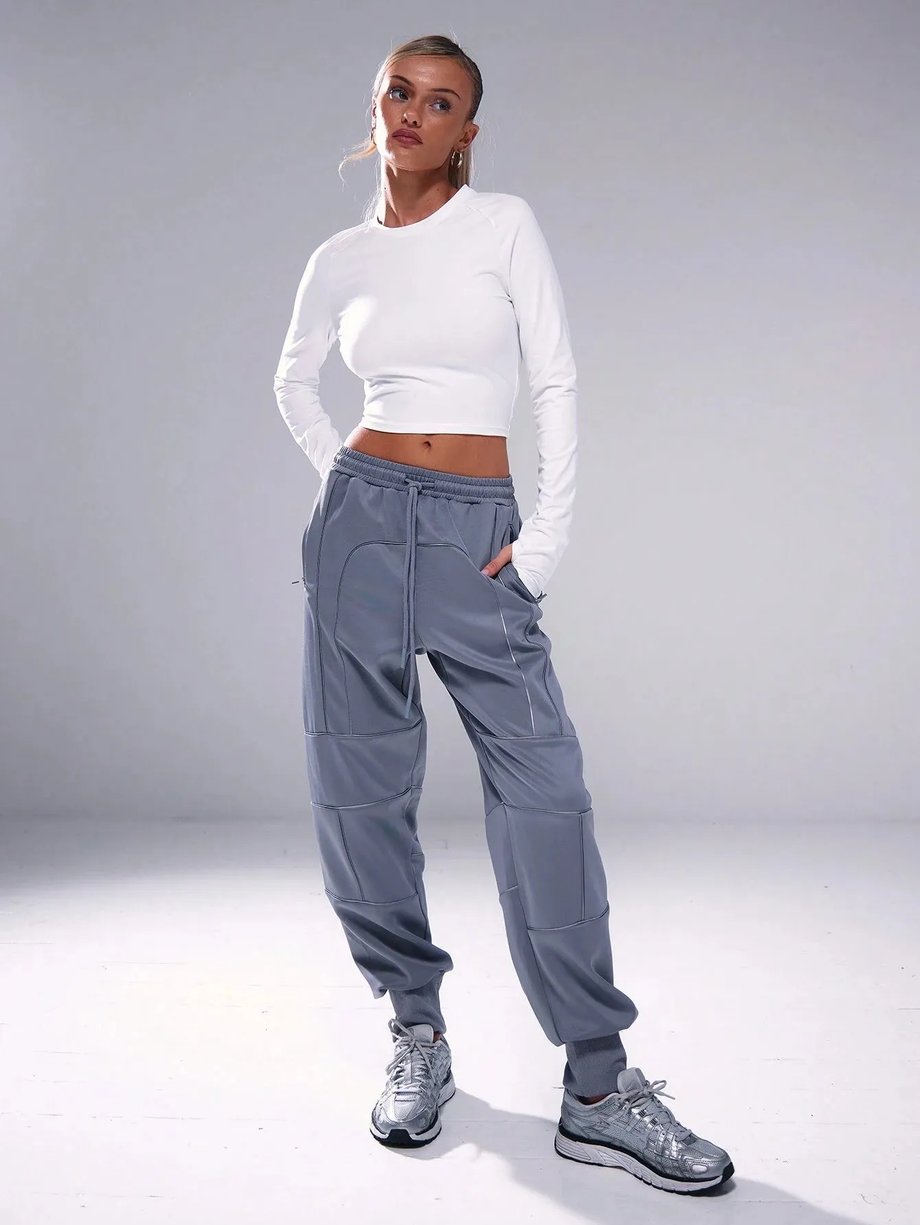 Sport Reflective Seam Cuffed Sweatpants
