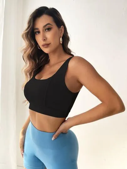 Sport Studio Crisscross Back Crop Sports Bra – Stylish & Supportive Activewear