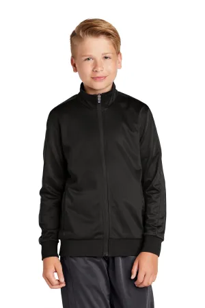 Sport-Tek ¨ Youth Tricot Sleeve Stripe Track Jacket. YST94