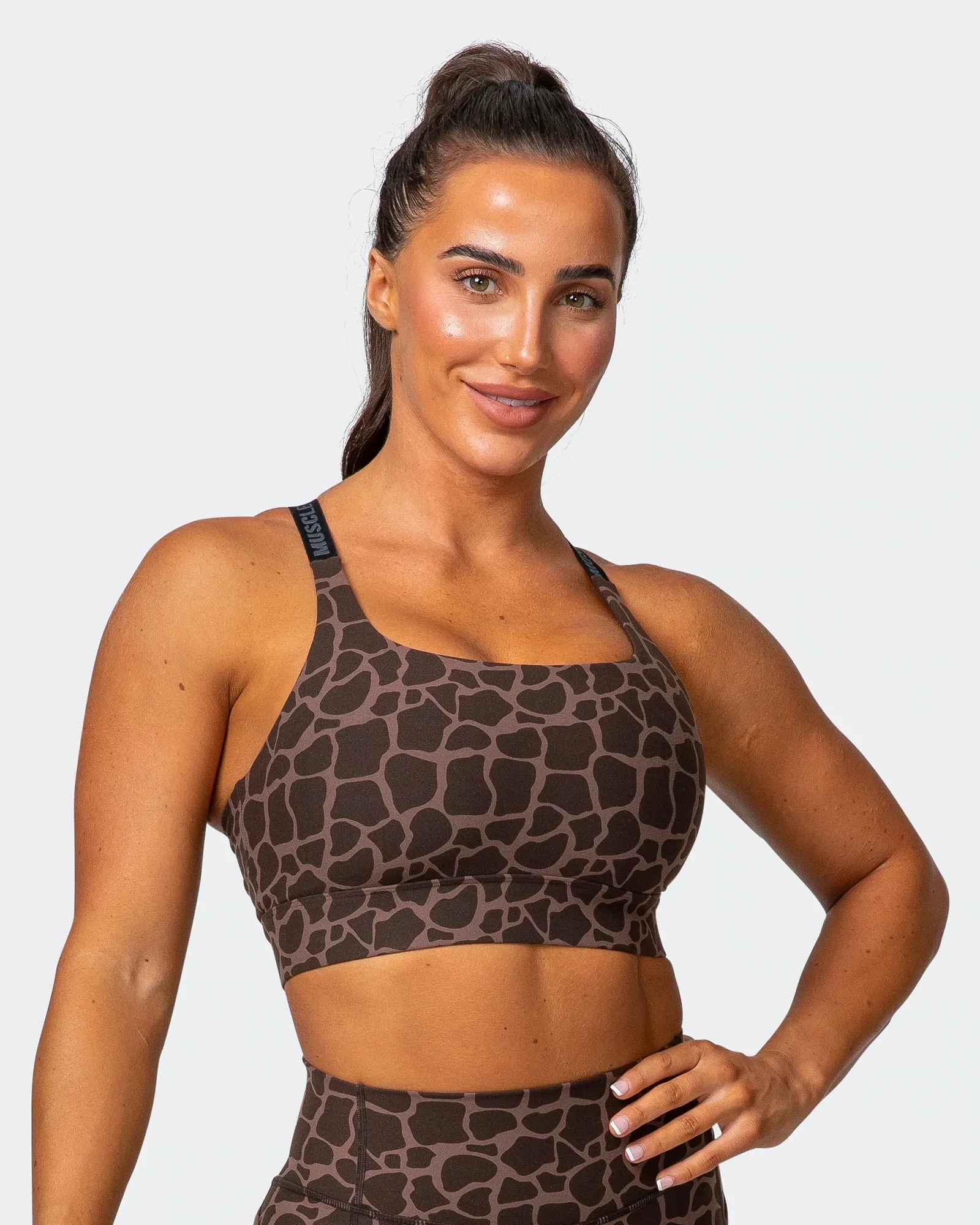 STABILITY BRA Tonal Giraffe Print