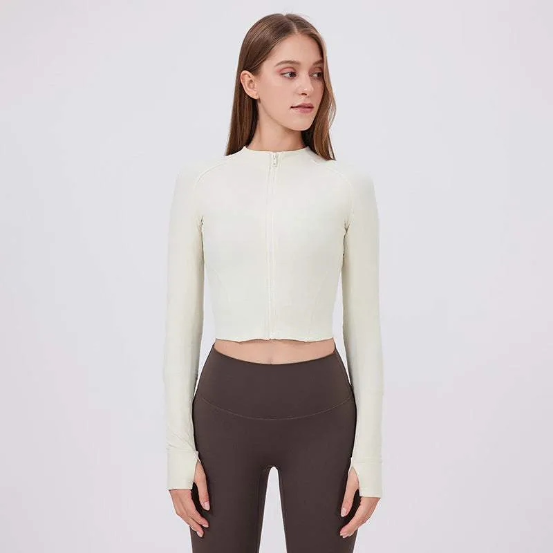 Standing Collar Zipper Yoga Jacket