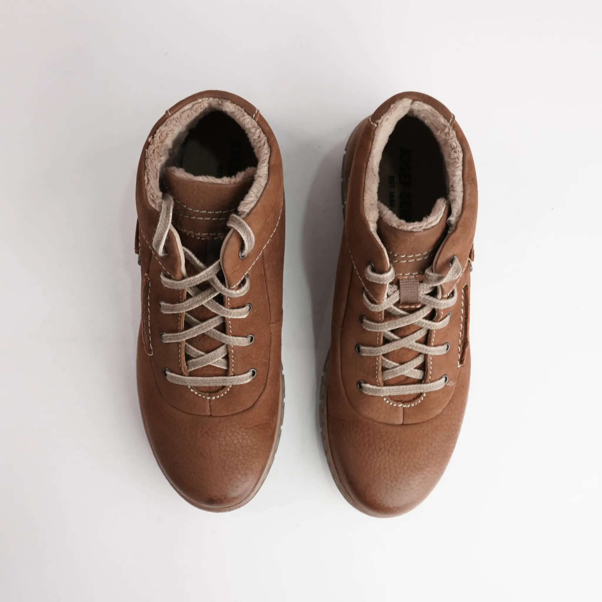 Steffi 53 Cognac Leather Ankle Boots